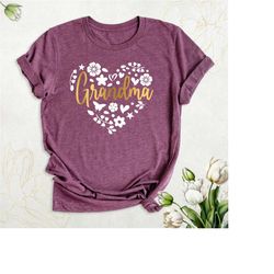 grandma heart shirt, nana shirt, best grandma tshirt, grandmother shirt, mother's day shirt, grandma birthday shirt, wil