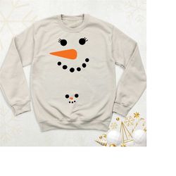 snowman maternity sweatshirt, christmas pregnancy sweatshirt, snowwoman sweater, christmas couple hoodie, matching famil
