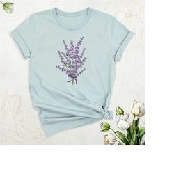 vintage flower shirt, lavender shirt, wildflower botanical tshirt, boho cottagecore outfit, aesthetic garden shirt, natu