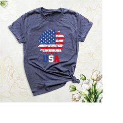 america sunflower shirt, fourth of july flower shirt, usa flag graphic shirt, independence shirt, patriotic freedom shir