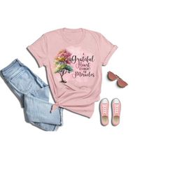 grateful heart tshirt, christian tshirt, inspirational t-shirt, blessed tee, motivational tshirt, good vibes tee, religi