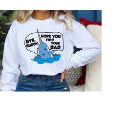 christmas sweatshirt, christmas sweater whales, round neck sweatshirt, fun christmas holiday clothes, you find your sant