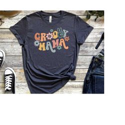 groovy mama shirt, groovy mama shirt, matching maman and i, hippie flower power shirt, groovy shirt vibes