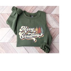 christmas sweatshirt, vintage merry christmas sweatshirt, merry christmas shirt, christmas family shirt, merry christmas