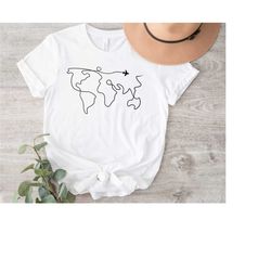 travel shirt, adventure shirt, world card travel shirt, unisex shirt, road trip shirt, traveler's gift, wanderlust shirt