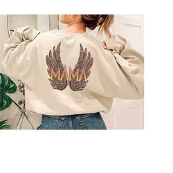maman rock n roll sweatshirt, rock wings maman, hoodie mom angel wings, mother's day gift, power mama sweatshirt, pull m