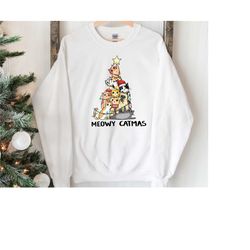 cat sweatshirt, meuwy catmas christmas sweatshirt, funny christmas sweater, cat lover, cute cat shirt, sweater and hoode
