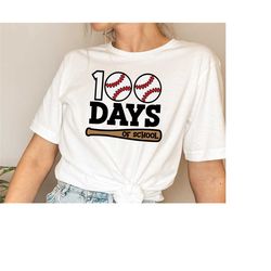 baseball shirt 100 days of school, 100 -day shirt, celebration of the 100th day of school, student shirt, back -to -scho