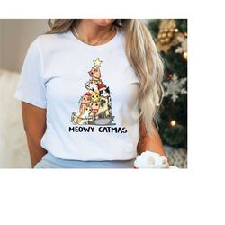 christmas shirt, chat shirt, funny christmas shirt, christmas cat shirt, cat lover, cute cat shirt, animal love shirt, c