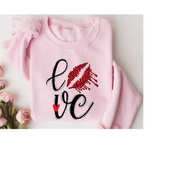 love saint-valentin sweatshirt, valentine's day sweater, leopard lips hooded sweater, valentine's day shirts for women,