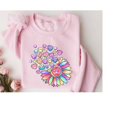 love you tournesol sweatshirt, hoodie valentine's day, hearts conversation sweatshirt, valentine's day shirts, valentine