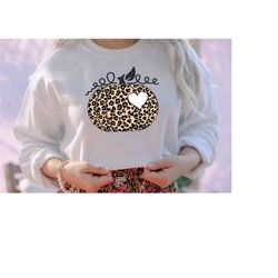 leopard pumpkin sweatshirt, pumpkin fall tee, pumpkin season shirt, leopard fall shirt, thanksgiving shirt, family thank