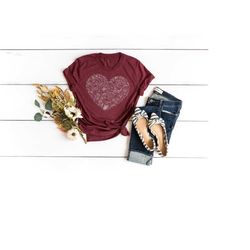 autumn vibes tee, pumpkin heart shirt, fall heart shirt, gift for fall lover t-shirt,  pumpkin patch shirt, fall doodles