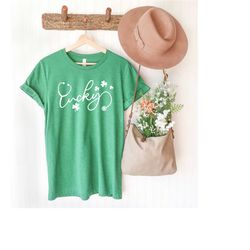 lucky nurse shirt,irish shirt, st.patricks day shirt, shamrock shirt for women, stethoscope shirt