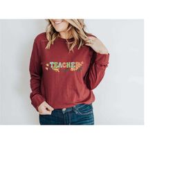 vintage teacher shirt, retro teacher shirt, gift for best teacher, fall teacher shirt, teacher shirt gift, teacher autum