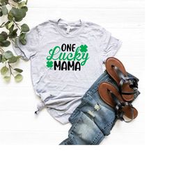 st patrick's day t-shirt,mom st patrick's day shirt, one lucky mom shirt, st paddy's day shirt, st patty's shirt, mom sh