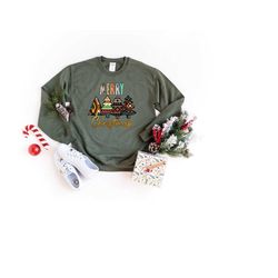 christmas women shirt, leopard print christmas shirt, merry christmas y'all, holiday sweatshirt, cute christmas tee, chr