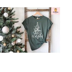 teacher christmas shirt, be nice to the teacher santa is watching, xmas gift for teacher, funny shirt for christmas, hol