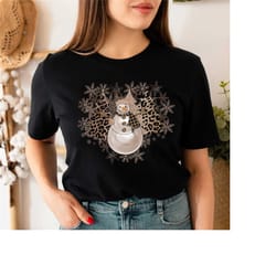leopard snowflake shirt, leopard christmas tree, christmas t-shirt, christmas shirt,womens christmas,snowflake winter ch