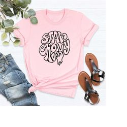 stay groovy oversized vintage shirt, peace t shirt, hippie tee vintage inspired cotton t-shirt, comfort colors tee, over