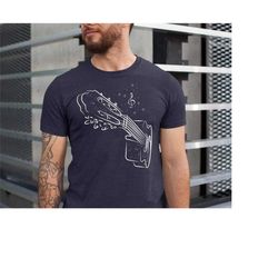 acoustic guitar t-shirt, musician tee, guitar player gift for men, cool guitar band shirt, music lover tee, musician gui