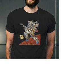 musician astronaut shirt, guitar shirt, space cadet shirt, rock n roll spaceman, guitar player gift, rock star novelty t