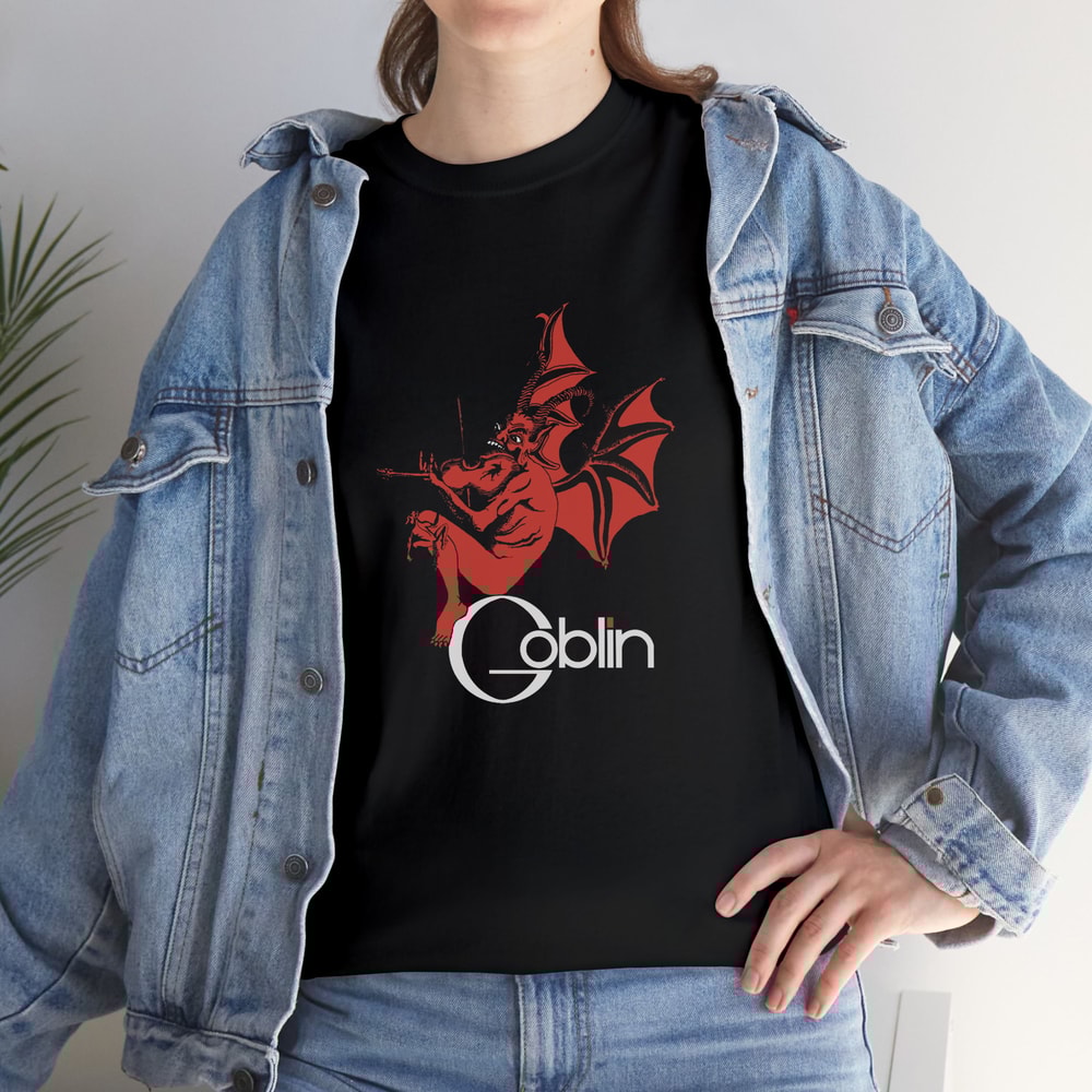 Find GOBLIN band shirt, GOBLIN shirt, progressive rock t-shirt, Dario Argento movie Profondo Rosso, Suspiria, Devil tee shirt copy 3.jpg