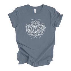 mandala travel shirt, travel shirt, mandala graphic tee, spiritual tshirt, yoga gift,disney mandala, disney trip 2024, d