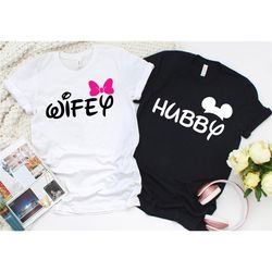 wifey and hubby shirt, wife and hubs shirts, couple shirt, mr and mrs shirt, honeymoon matching shirts, wedding party te