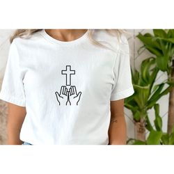 faith sweatshirt, jesus christian vertical cross christianity faith religion church religious faith adults youth jumper