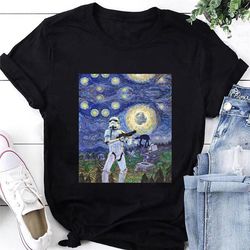 star wars stormtrooper starry night t-shirt, star wars shirt fan gift, star wars vintage shirt, star wars gift, star war