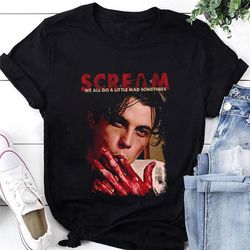 scream we all go a little mad sometimes billy loomis t-shirt, scream movie shirt, billy loomis shirt, scream horror shir