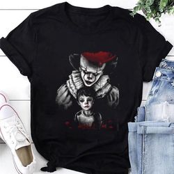 pennywise clown halloween horror movie t-shirt, pennywise shirt fan gifts, it movie shirt, pennywise scary shirt, pennyw