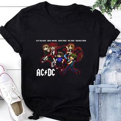 ac/dc band members t-shirt, acdc shirt fan gifts, acdc graphic tee, acdc vintage shirt, acdc band shirt, acdc tour shirt