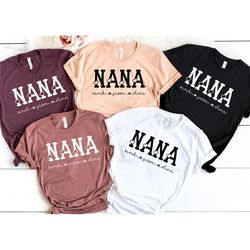 nana with names shirt, nana personalized shirt, grandmother shirt, grammy shirt, mother's day shirt, valentines day shir