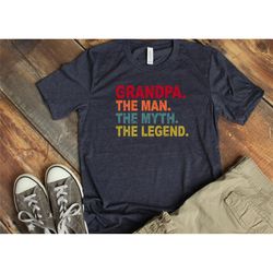 grandpa the man, the legend, the myth, the king shirt, father's day shirt, father's day lion face shirt, father's day gi