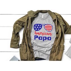 american papa shirt, american papa sunglass shirt, american papa us flag shirt, father's day shirt, american papa 4th of