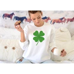 glitter shamrock shirt, happy go lucky shirt, st patrick's shirt, saint patrick's shirt, irish day shirt, clover shirt,