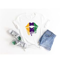 mardi gras dripping lips shirt, mardi gras lips t-shirt, mardi gras shirt, mardi glas kiss lips shirt, funny mardi gras