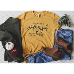 i'll raise a hallelujah in the presence of the enemy, hallelujah shirt, christian shirts, christian shirts for women, yo