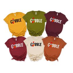 gobble shirt, thanksgiving shirt, thanksgiving dinner shirt, autumn shirt, family thanksgiving shirt, blessed shirt,fall