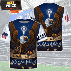 NFL Dallas Cowboys Custom Name Freedom Isnt Free 3D TShirt, Dallas Cowboys Gifts for Men  Best Personalized Gift  Unique