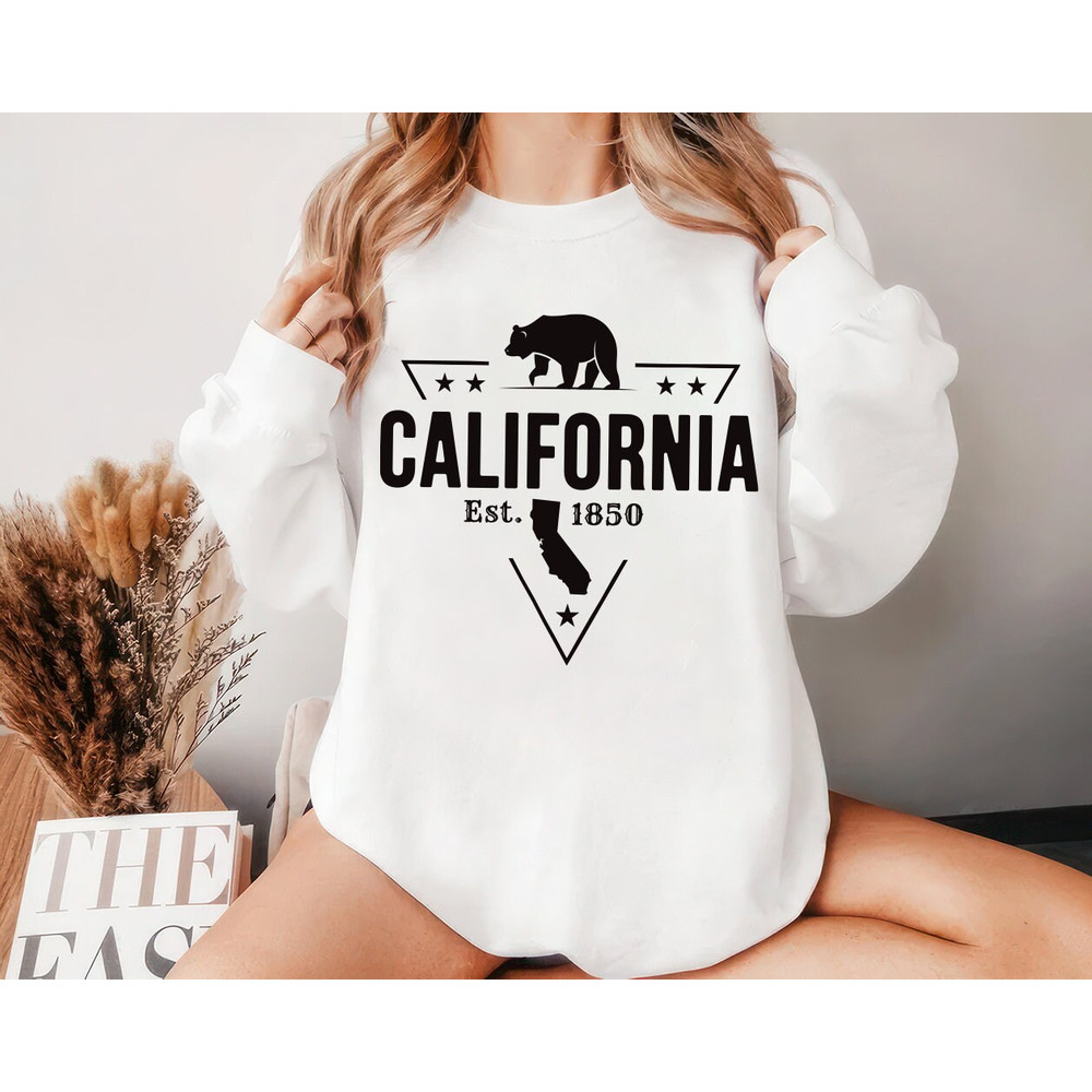 California Sweatshirt, Vintage California Sweatshirt, California Established 1850 Sweater, California State Shirt, Trendy California Shirt.jpg