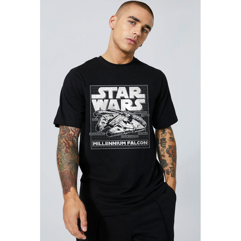 Millennium Falcon Ship Schematics Big Chest Shirt Walt Disney World Shirt Gift Ideas Men Women.jpg