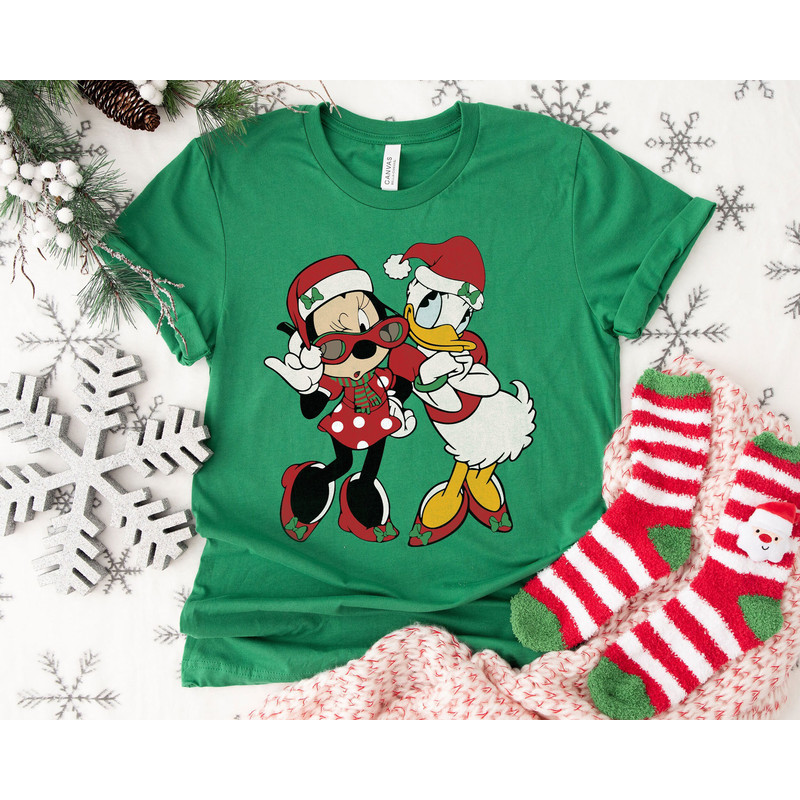 Minnie And Daisy Bestie Christmas Santa Hat Merry Xmas Shirt Family Matching Walt Disney World Shirt Gift Ideas Men Women.jpg
