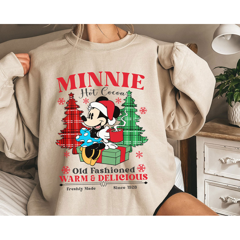 Minnie Hot Cocoa Old Fashioned Warm And Delicious Freshly Made 1928 Shirt Family Matching Walt Disney World Shirt Gift Ideas Men Women.jpg