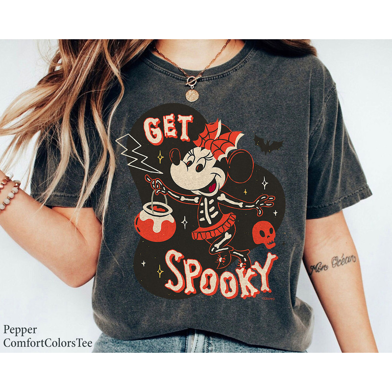 Minnie Mouse Halloween Skeleton Costume Get Spooky Shirt  Disney's Not So Scary Halloween Party  Walt Disney World Shirt Gift Ideas.jpg