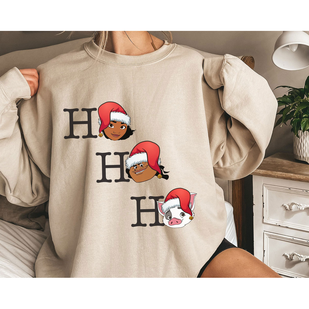 Moana Ho Ho Ho Funny Merry Christmas Shirt Family Matching Walt Disney World Shirt Gift Ideas Men Women.jpg