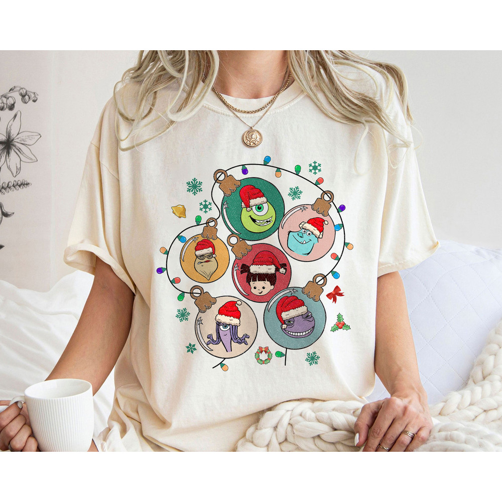 Monster Inc Christmas Light Ornament Merry Xmas Shirt Walt Disney World Shirt Gift Ideas Men Women.jpg