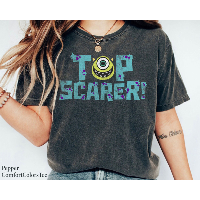 Monsters Inc. Mike Wazowski Top Scarer Shirt Family Matching Walt Disney World Shirt Gift Ideas Men Women.jpg